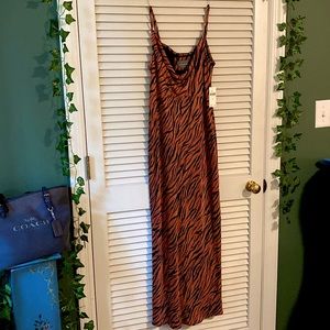 Anthropology Tiger Dress XS Full-Length